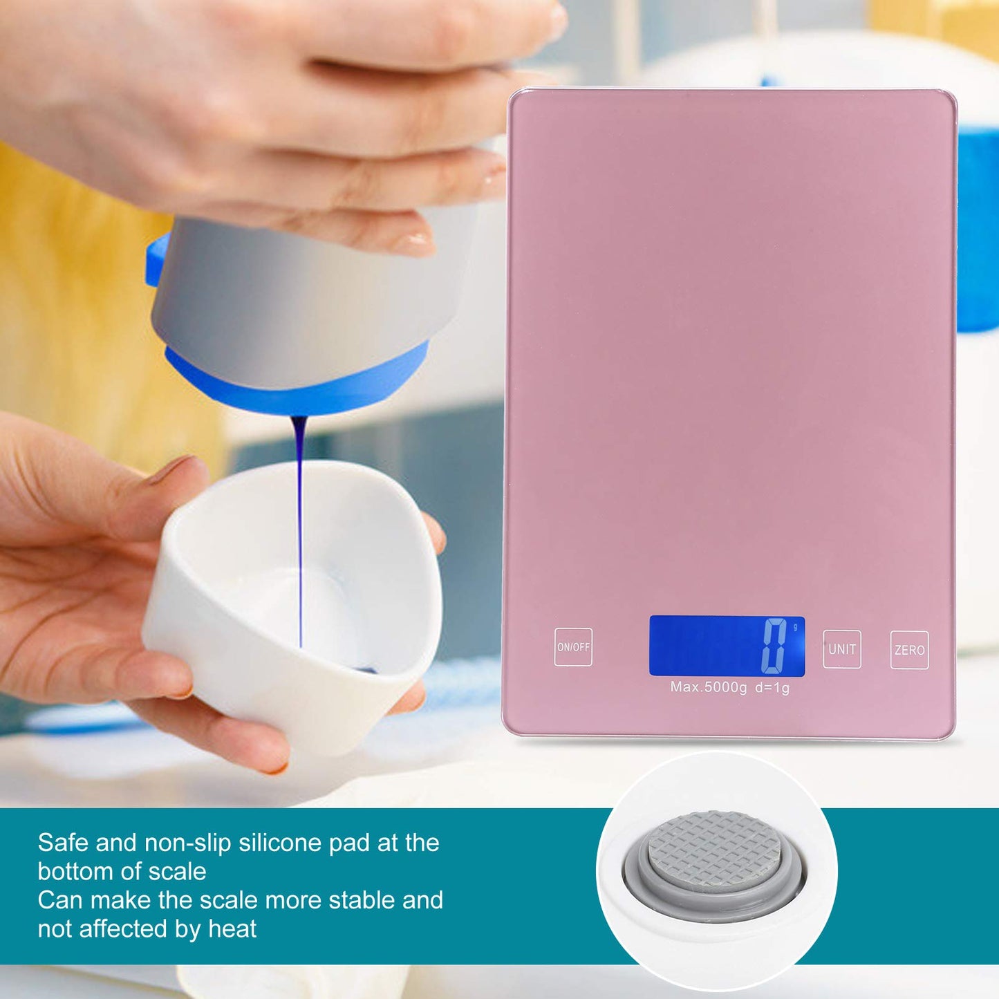 ZJchao Kitchen Precision Electronic Scale, Hair Color Cream Scale, Cake Baking Scale, Hair Dye Cream Digital Scale Kitchen Electronic Scale for Food Coffee Bean