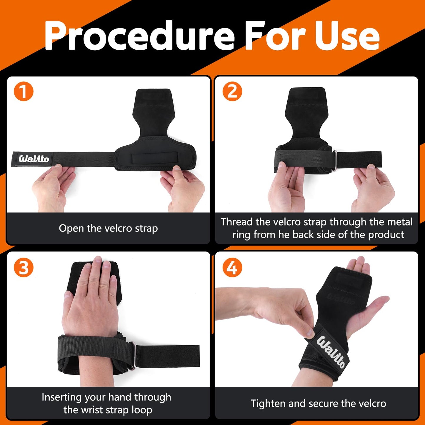 Weight Lifting Wrist Strap，Double Layer Leather Wrist Wraps with Neoprene Padding for Weightlifting & Deadlifts – Adjustable Gym Straps for Men & Women
