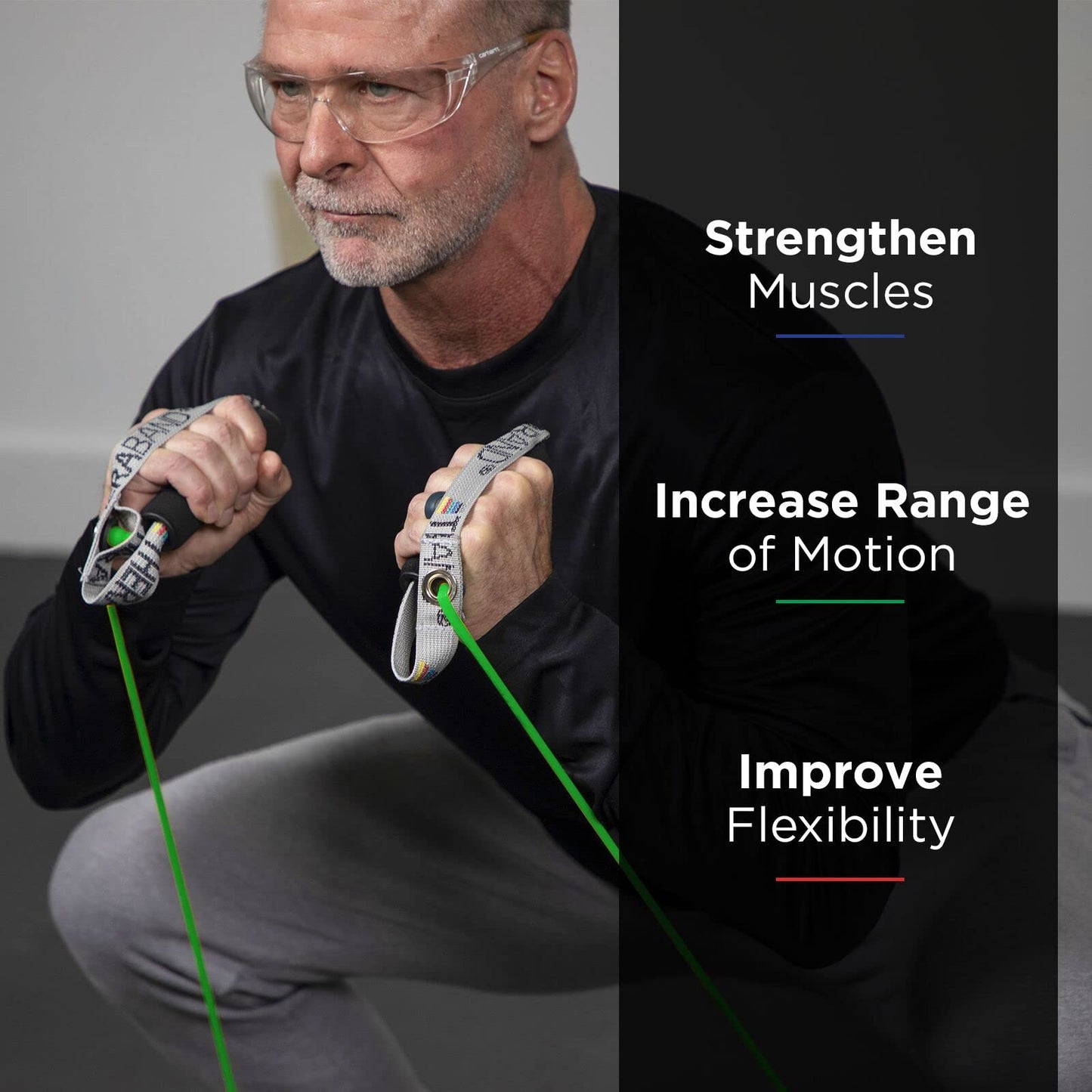 THERABAND Resistance Tubes, Professional Latex Elastic Tubing with Hard Handles For Exercise, Physical Therapy, Lower Pilates, At-Home Workouts, & Rehab, 48 Inch, Green, Heavy, Intermediate