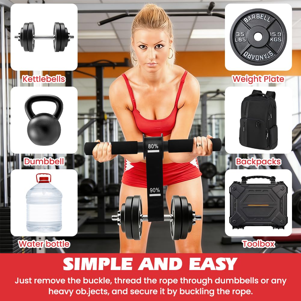 Forearm Strengthener and Wrist Roller with Thick Grip & Adjustable Strap, Ideal for Grip Strength Training, Muscle Building and Rehabilitation(Color:Black)