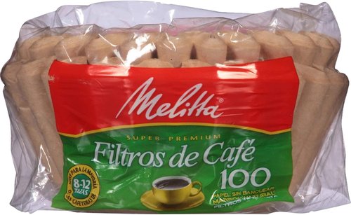 Melitta Unbleached Basket Coffee Filters - Natural Brown, 100 Count for Rich Flavor