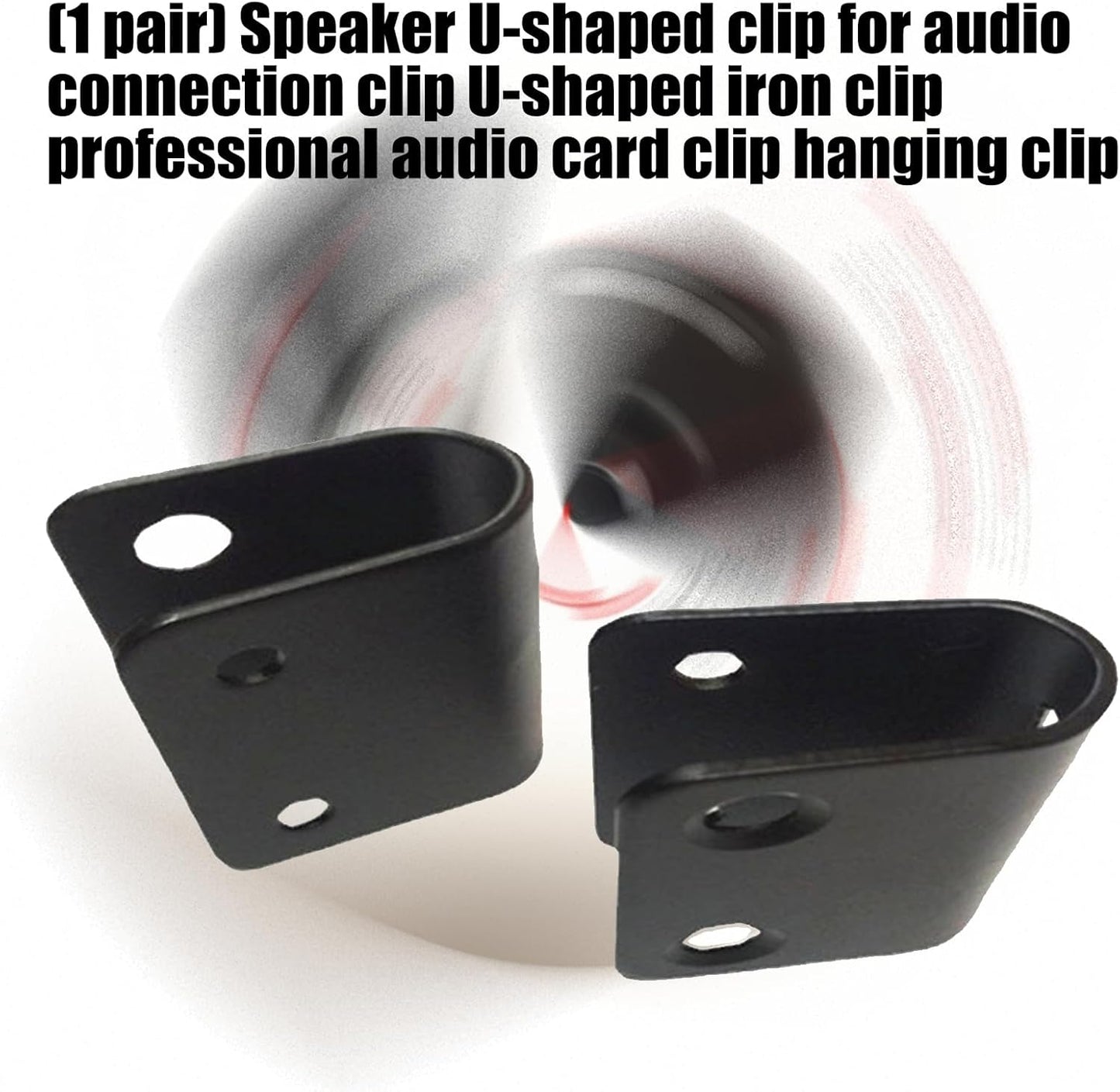 Kaeltsyn 2pcs Heavy Duty U Shaped Plate Hanging Speakers Connector Clip for Secure Wall Mount Clamp Professional Music