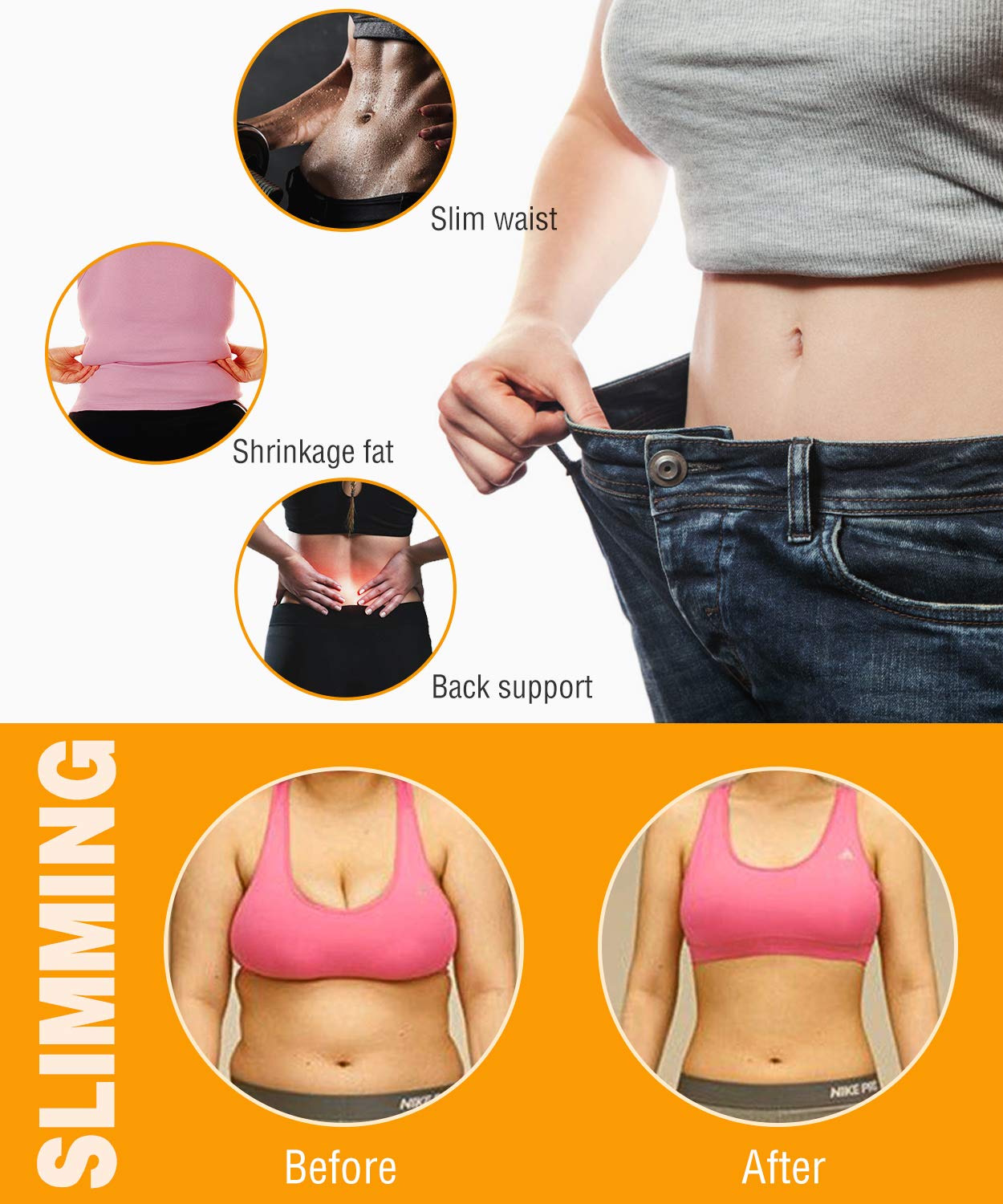 NonEcho Women Neoprene Sweat Vest for Women Sauna Suit Hot Sweat Waist Trainer Vest Slimming Body Shaper Black