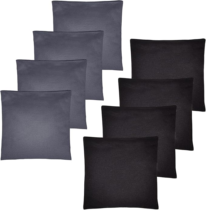 Set of 8 Regulation Cornhole Bags Double Sided, Weather Resistant Bean Bags for Cornhole Toss Game, Corn Hole Beans Bags with Tote Bag