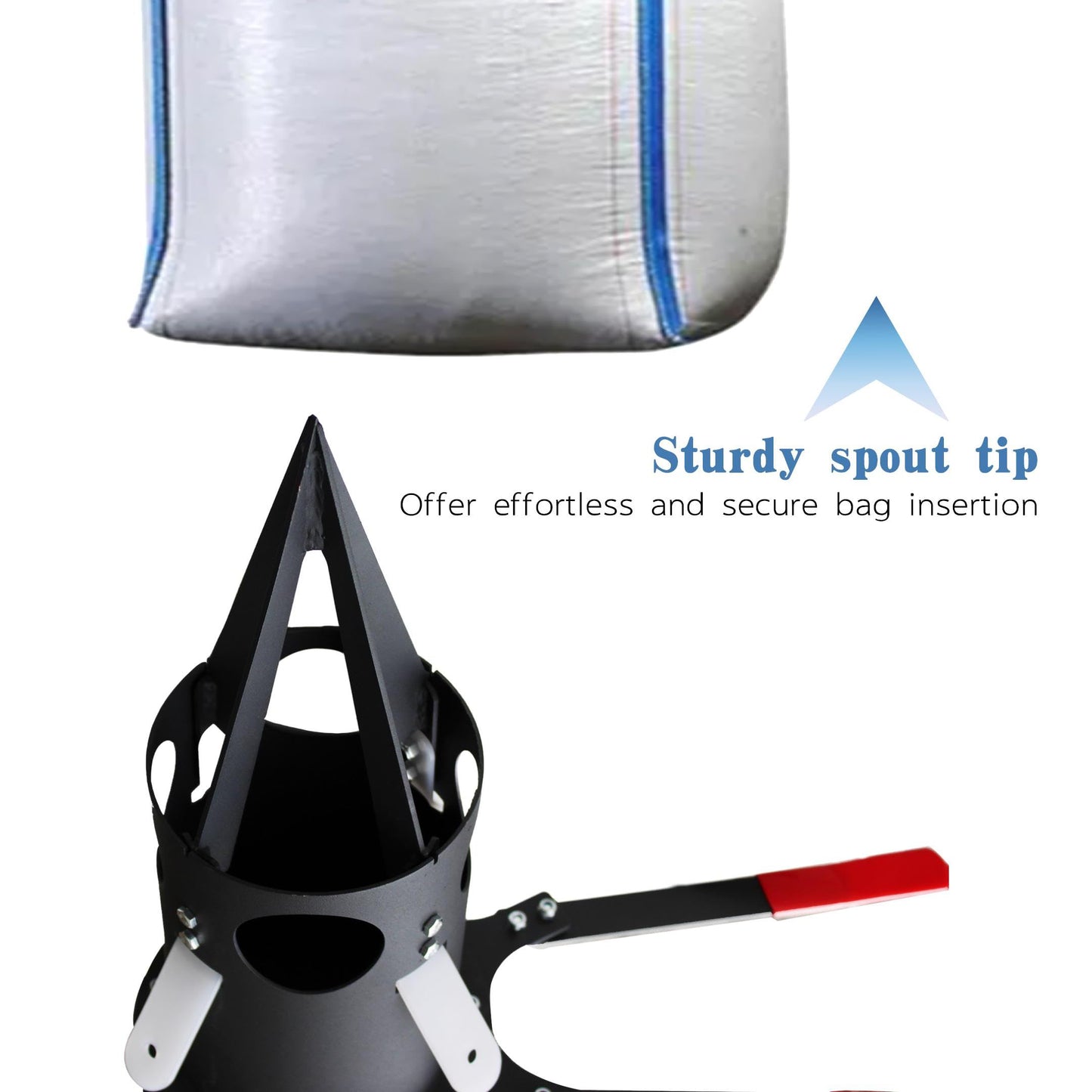 NULTRUMA Big Bag Dispenser Bulk Bag Unloader Dischargers for Farms Construction Industry(Black)