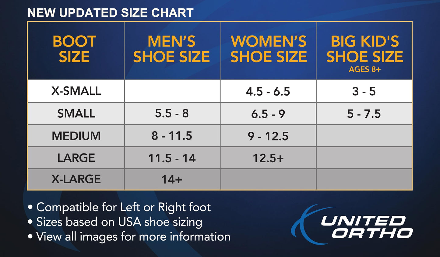 United Ortho Cam Walker Fracture Boot, Medium, Black