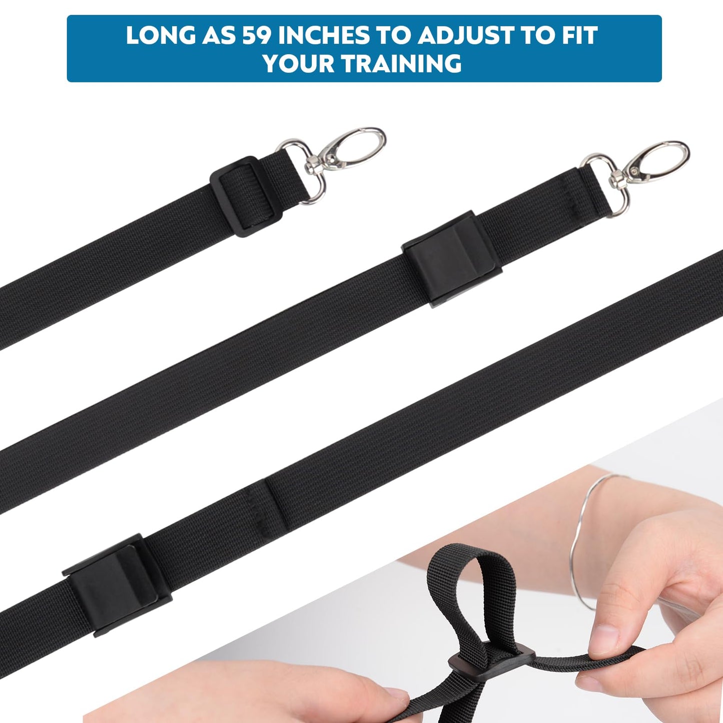 Hikeen Swimming Parachute Resistance Set Training Equipment with 3 Parachute & Adjustable Length Swim Belts for Adults(1 Set)