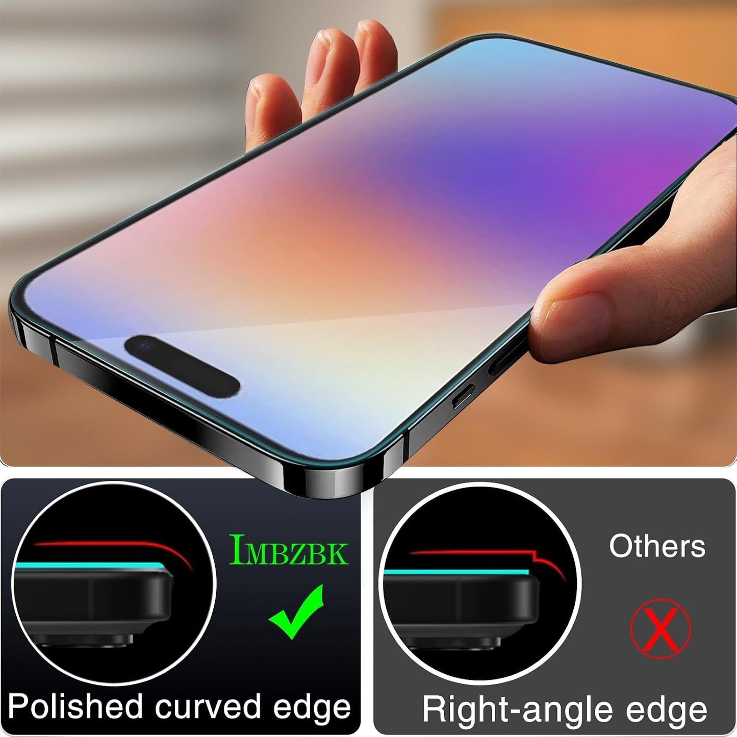 3 Pack 17 3 IMBZBK [Auto-Dust Removal] Matte Screen Protector for iPhone [Military Grade] Accessories, Case Friendly