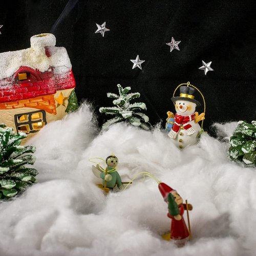 CFOFT Snow Blanket - Thick Faux Snow for Christmas Village | Soft White Snow Roll (1.3 x 4.9 FT)