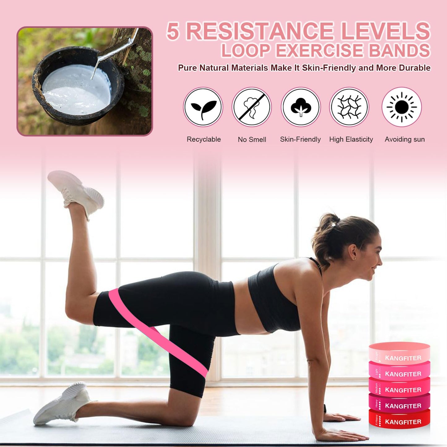 KANGFITER Pilates Equipment Kit for Home Workout, Pilates Ring and Ball Set with Adjustable Ankle Wrist Weights, Resistance Bands, Tape Measure, Bag, Pilates Essentials Accessories for Women Yoga