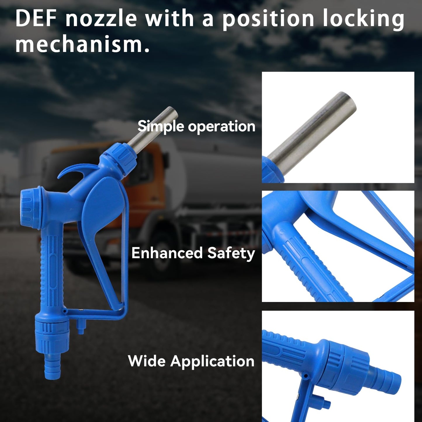 SWANGE 10GPM DEF Transfer Pump Kit, 110V 550W Self-Priming, w/DEF Nozzle, for Truck Tractor Farm Urea/DEF Fluid Transfer Solution
