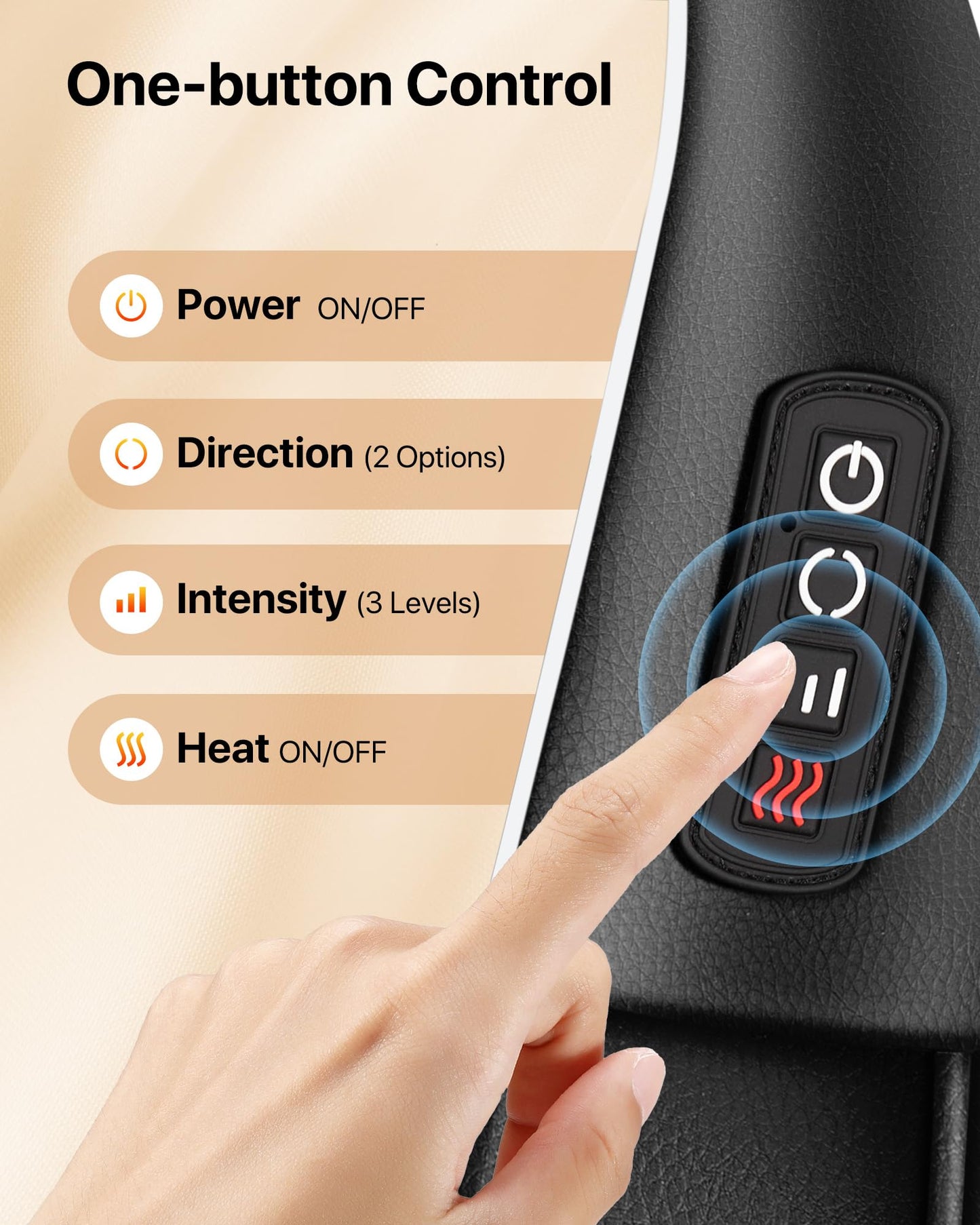 ALLJOY Shiatsu Neck and Back Massager with Heat, Deep Tissue Kneading Electric Massager for Shoulder, Lumbar, and Leg Pain Relief, Self-Care Wellness Gifts for Women Men Mom Dad
