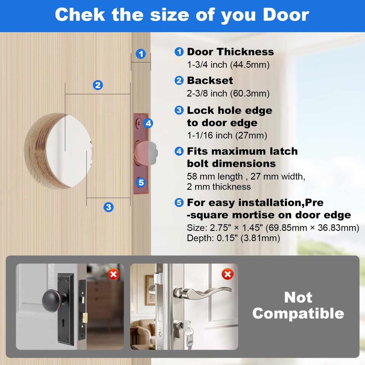 U 9551 Stainless Steel Lock and Door Reinforcement Plate fits 1-3/4"Thick Doors and Includes the U 9476 Security Latch Strike (1-1/4 "x 7-7/8").