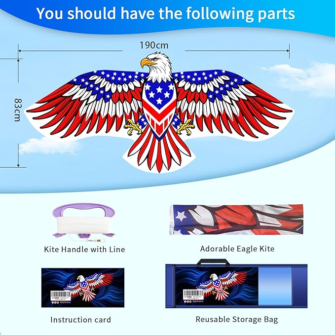 for Kids & Adults Easy to Fly, Large Kites for Adults,Beginner Kite for Kids Ages 4-8, 8-12, Perfect for Beach Trip and Family Activities