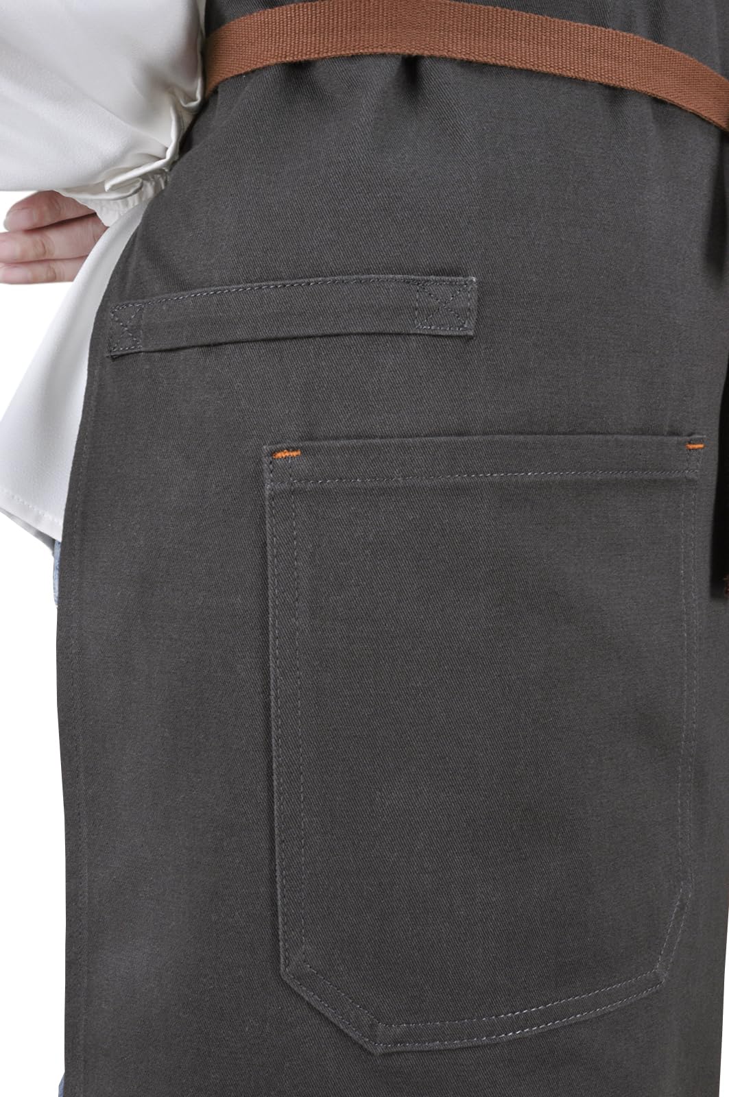 DingSay Trendy Professional Chef Apron for Men Women with Pockets, Bib Apron for Cooking Kitchen Grill BBQ, with Towel Loop and Adjustable Neck Strap (Dark Grey)