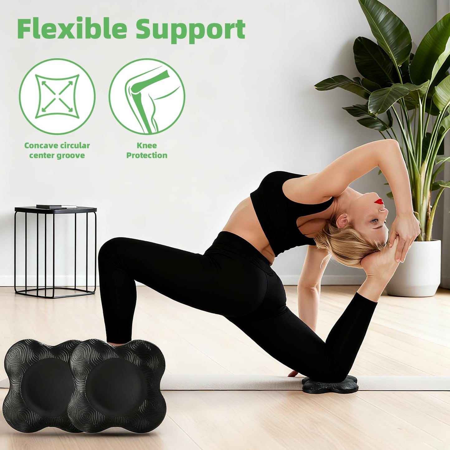 4 Pack Yoga Knee Pads Mat Setyoga, Comfortable Yoga Kneeling Mat for Knees Elbows Wrists and Head Unisex Support Foam, 4 Pack Mixed Colors