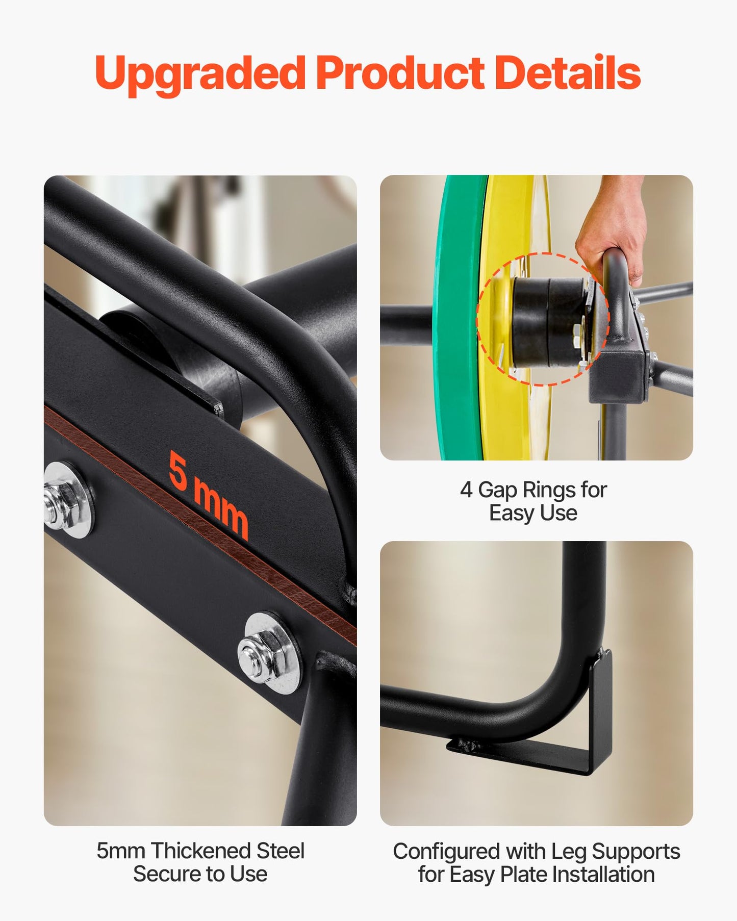 VEVOR Trap Bar Hex Bar, 2-Inch Hex Barbell, 500 LBS Capacity Shrug Bars, Weightlifting and Strength Training Equipment, Home Gym for Squats, Deadlifts, Shoulder Presses, Black