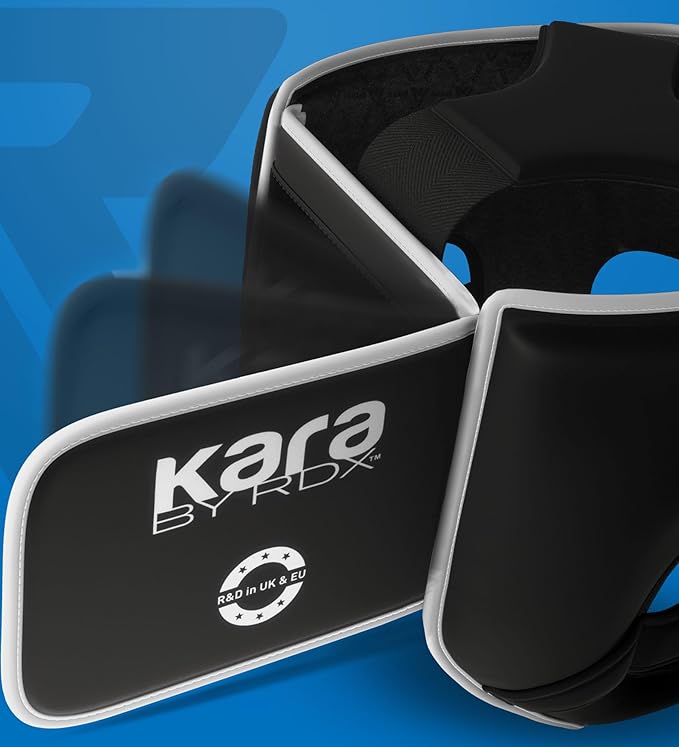 RDX Kids Boxing Headgear, MMA Training, Adjustable Padded Kara Muay Thai Juniors Head Gear, Kickboxing, Sparring, Martial Arts, Karate, Taekwondo Youth Girls Boys Helmet, Home Gym Workouts