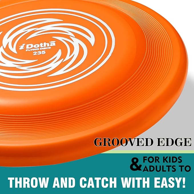 Sports Flying Disc, 2 Pack Compeition Flying Discs, Lightweight Durable Flying Disc Toys for Backyard Beach Lawn Park Outdoor Games, 105 Gram 9.3 Inch & 90 Gram 7.3 Inch.