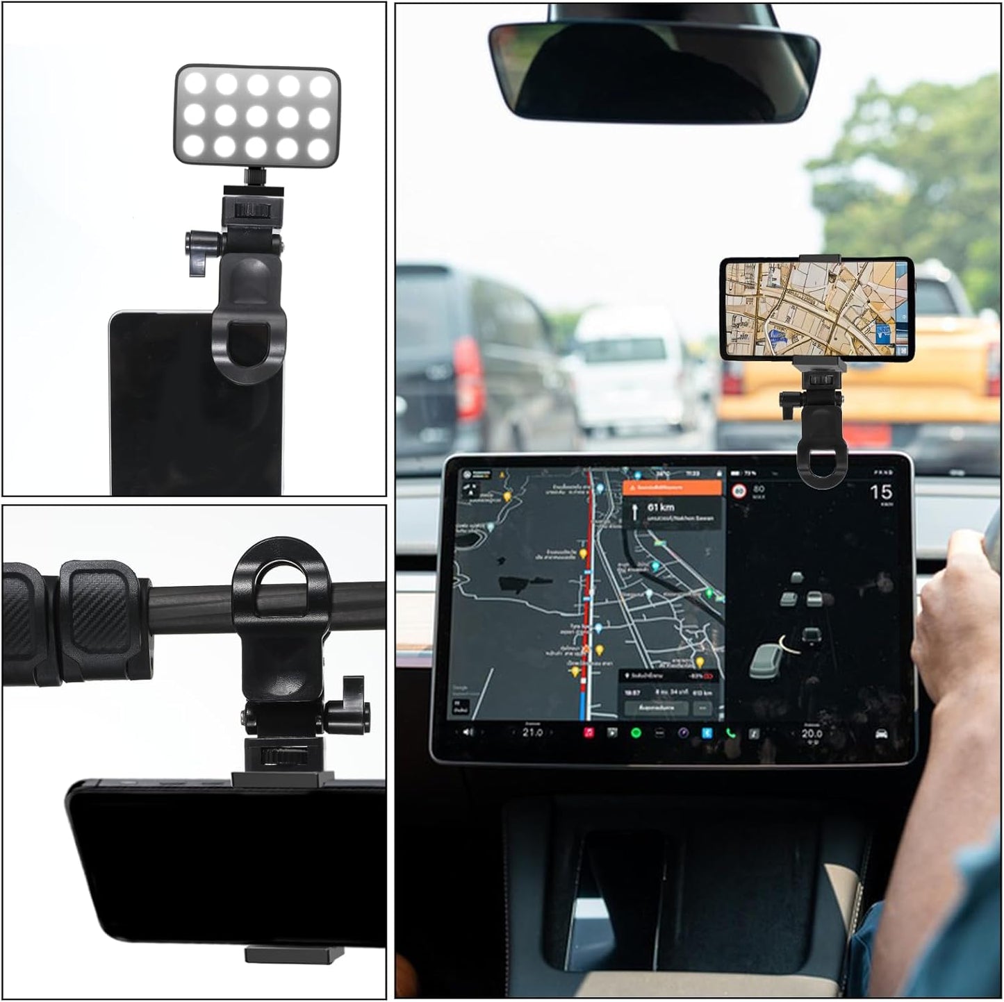 Fibraze 2 Pack 1/4 Webcam Monitor Mount Monitor Camera Mount with Screw Ring Camera Clip Webcam Stand Mounts for Tripod