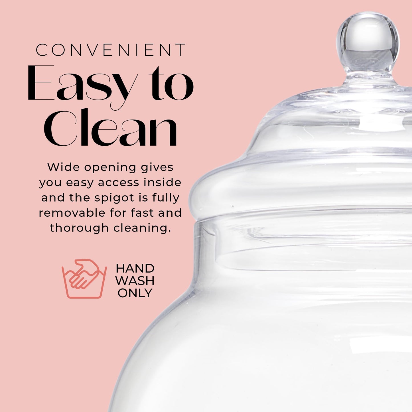 American Atelier Madera Beverage Dispenser Cold Drink Dispenser w/ 3-Gallon Capacity Glass Jug, Leak-Proof Acrylic Spigot in Gorgeous Gift Box Great for Parties, Weddings & More