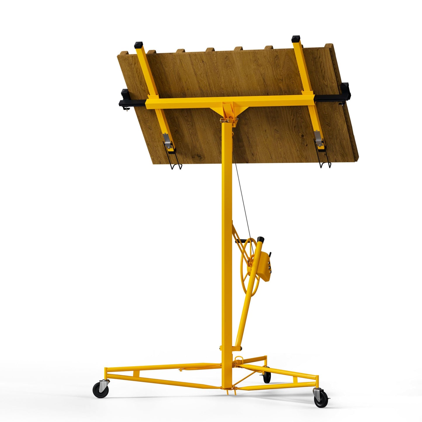 GarveeTech Drywall Lift 11 ft,Sheetrock Lift Drywall Lift,150 LBS Heavy Duty Drywall Rolling Lifter Panel, Drywall Lift Panel Hoist Jack With 360° Adjustable Telescopic Arm & 3 Lockable Wheels