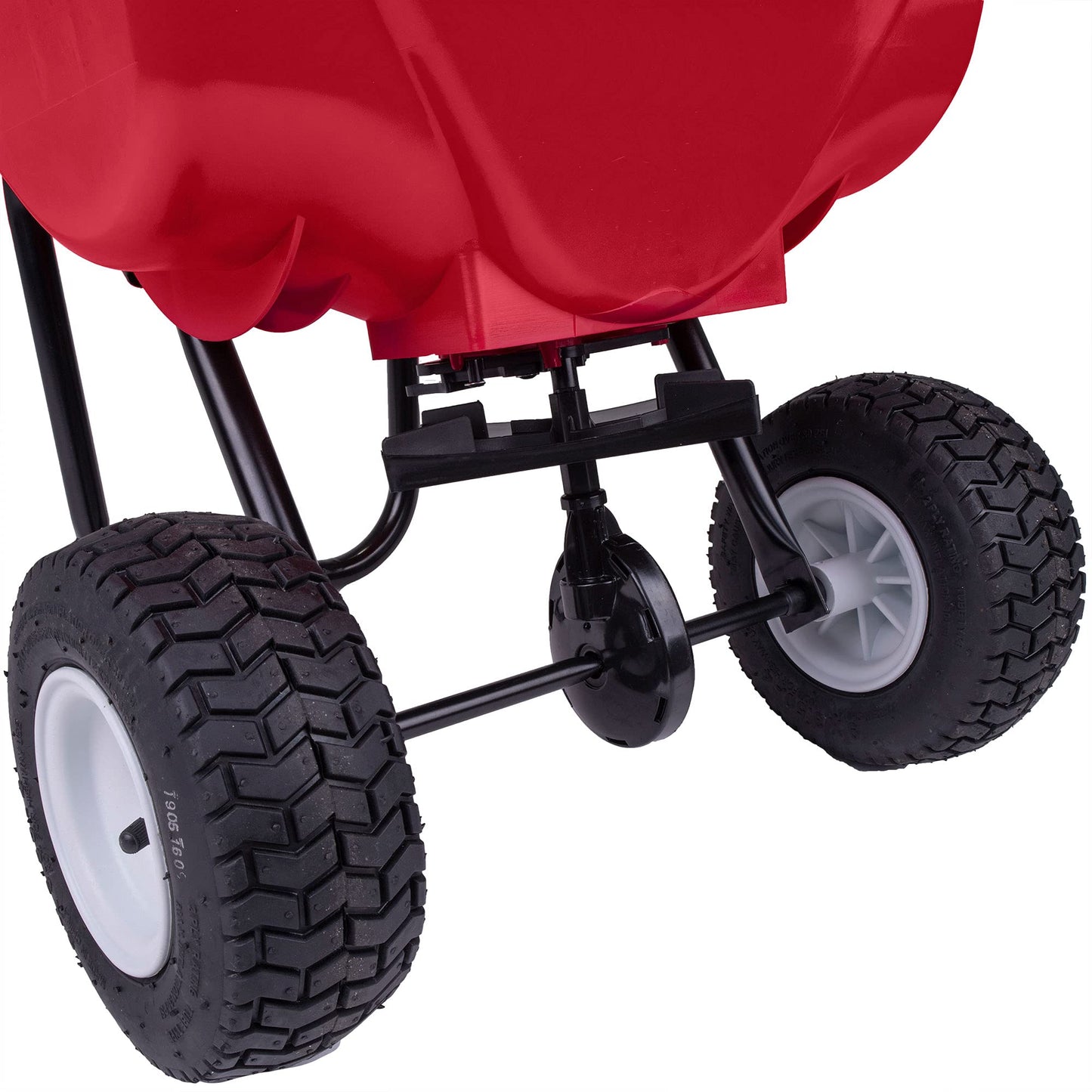 EarthWay 2030P-Plus 65 LB (29 KG) Capacity Commercial Walk-Behind Broadcast Spreader for Grass, Fertilizer, Seeds — Includes Side Spread Control, Even Spread, Pneumatic Tires