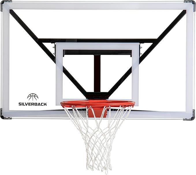Silverback NXT 54" Wall Mounted Adjustable-Height and Fixed Basketball Hoop with QuickPlay Design