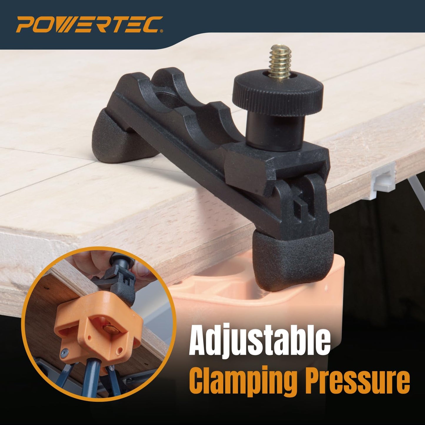 POWERTEC Arachni-Flex Workstation 2x4ft Portable & Collapsible Workstand - Heavy Duty Folding Work Table Base, 2500 lbs Capacity 36 Inch Work Height, No Assembly Mobile Workbench w/Carry Strap(71926V)