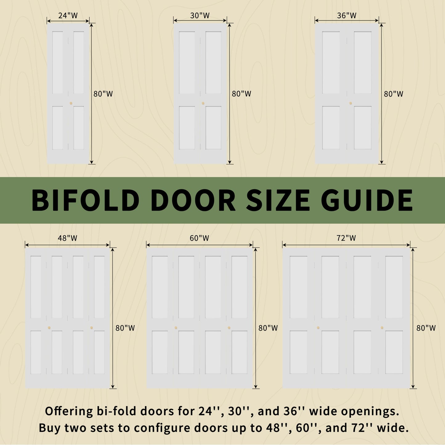 Brosisincorp 30" x 80" Shaker Bifold Closet Door, Solid Wood Core Interior Folding Door, Pre-Assembled & Paintable, Complete Hardware Kit Included, White 2-Panel