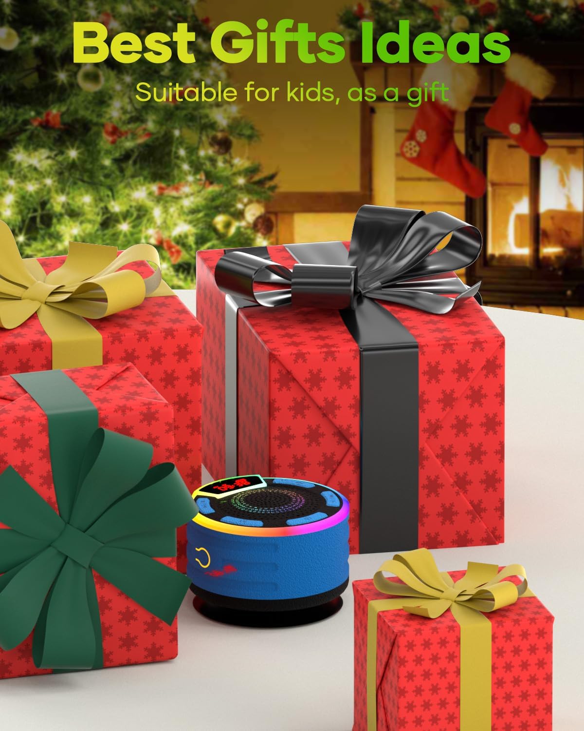 ssouwao IPX7 ssuowao Bluetooth Shower Speaker, Waterproof Portable Speakers with LED Display, FM Radio, Suction Cup