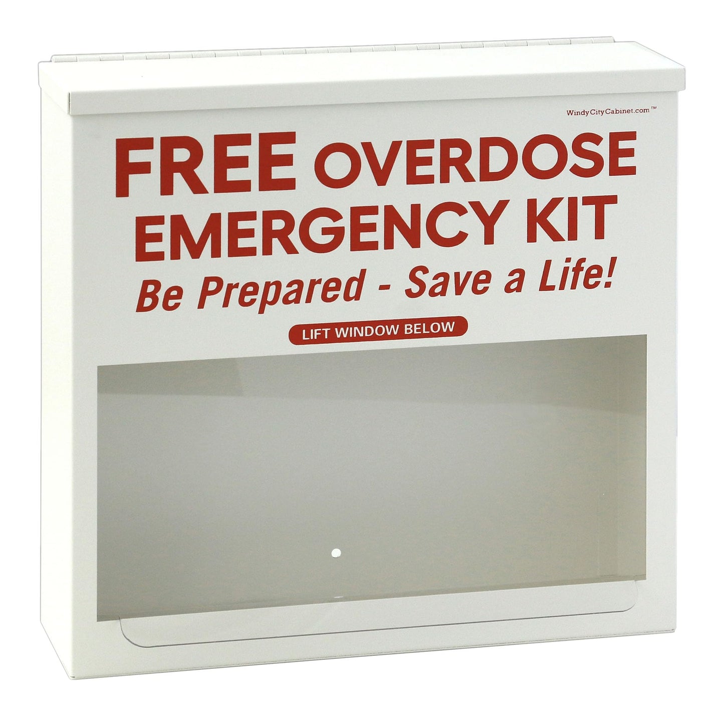 Windy City Cabinet | OD Emergency Kit Distribution Cabinet | High Visibility Cabinet for Emergency Supplies (OD Kit Not Included)
