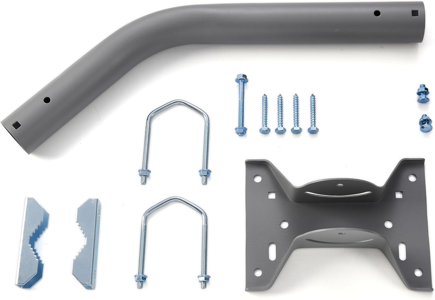 1 11/16", 17 1/4"), Heavy Duty Universal Adjustable Antenna Mount Pole(OD Length Pole Mounting Bracket for Wall Eave