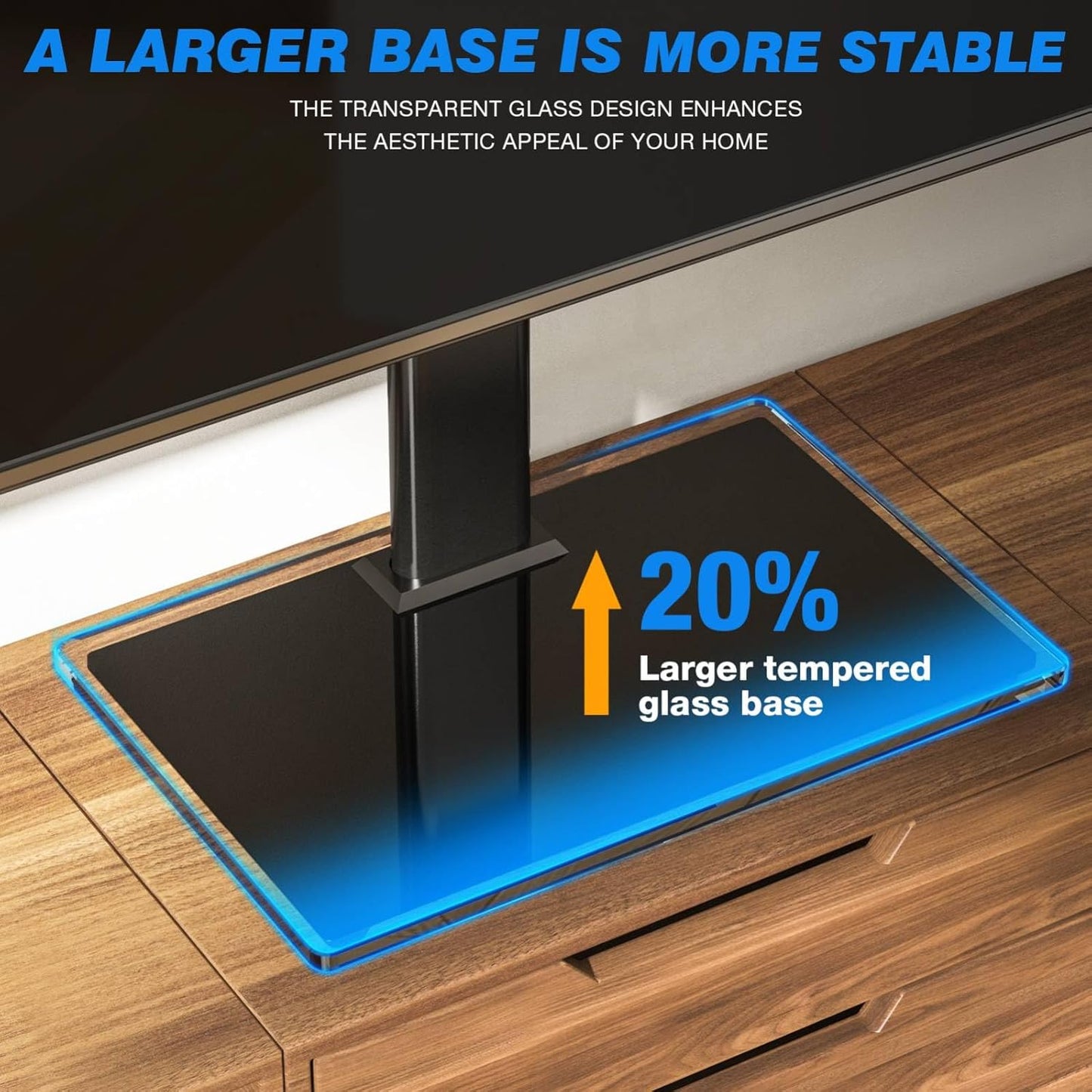 Rfiver 27-60 Inch 88lbs, 400x400mm Universal Table Top TV Stand TV Base Replacement for Most LCD LED Flat Curved Screen