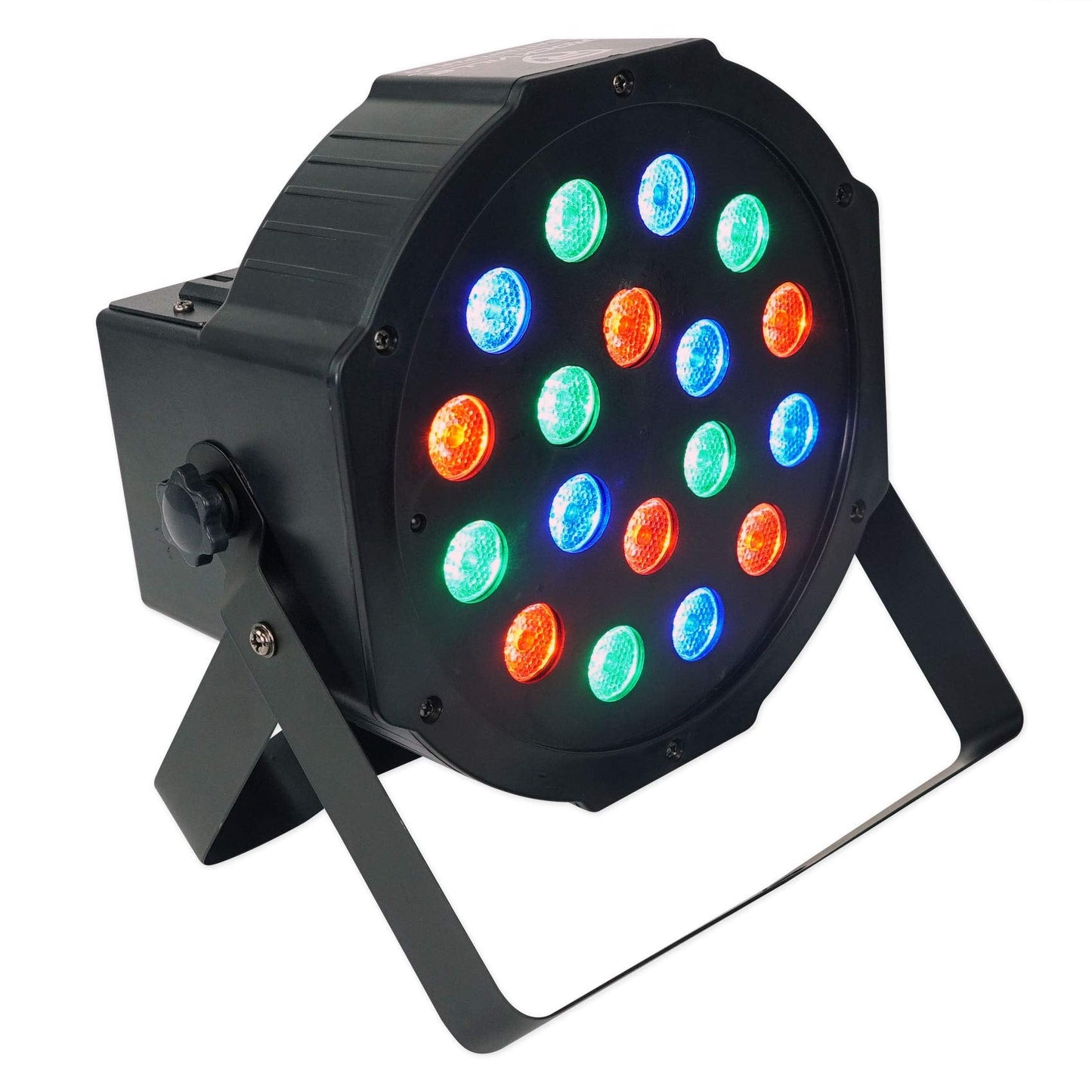Rockville Battery PAR Pack 50 Black - 10 Pack Rechargeable RGB LED Par Lights with Case, Wireless DMX, 10Hr Battery, Event Stage Lighting