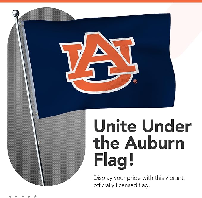 Auburn Tigers College Sports Printed Flag - NCAA Licensed - Nylon - School Banner (Blue) (3' x 5')
