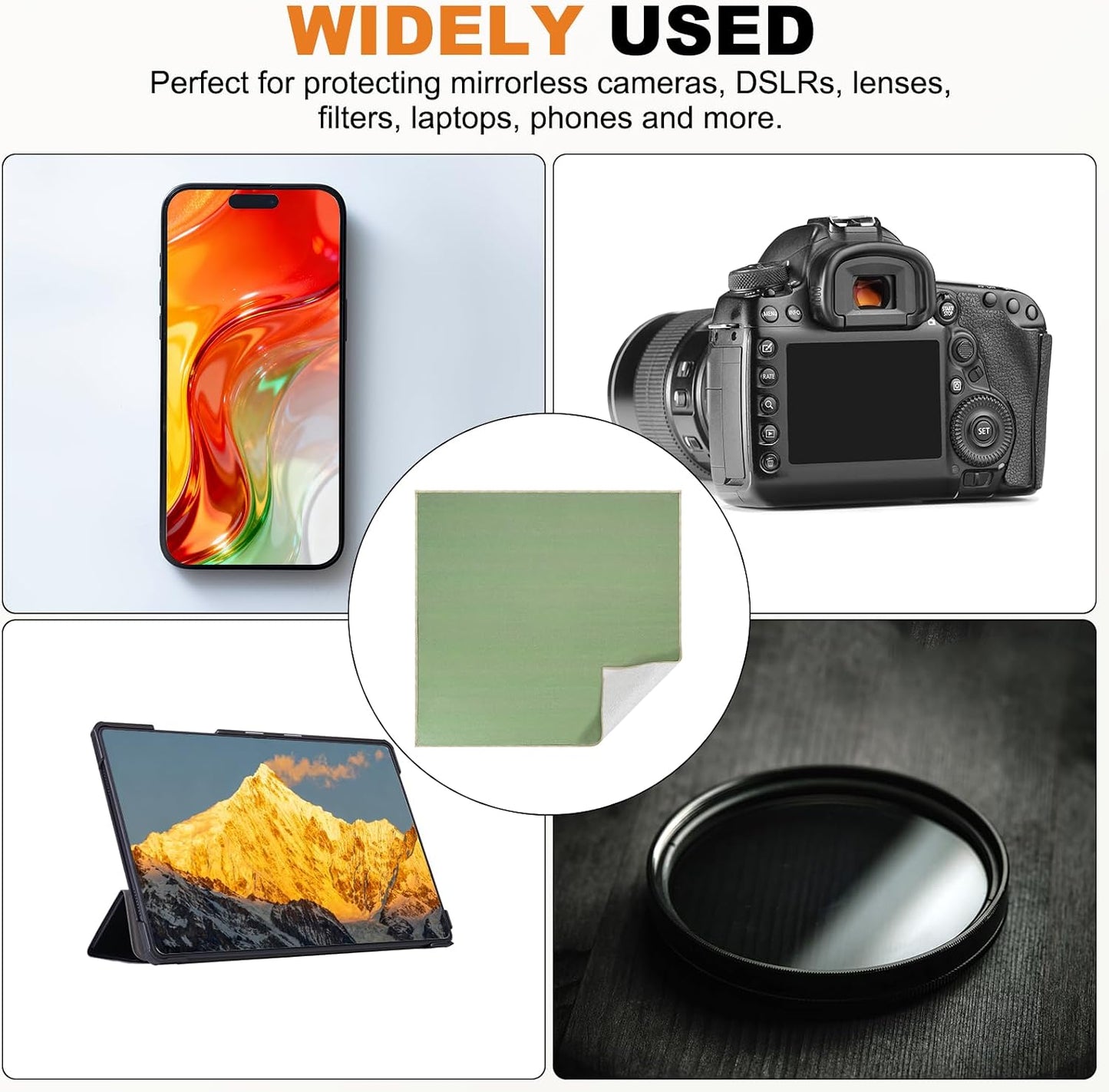 18" 18" PATIKIL x Camera Protective Wrap, Magic Self-Adhesive Cloth Anti-scratch Lens Pouches for Camera Lens DSLR
