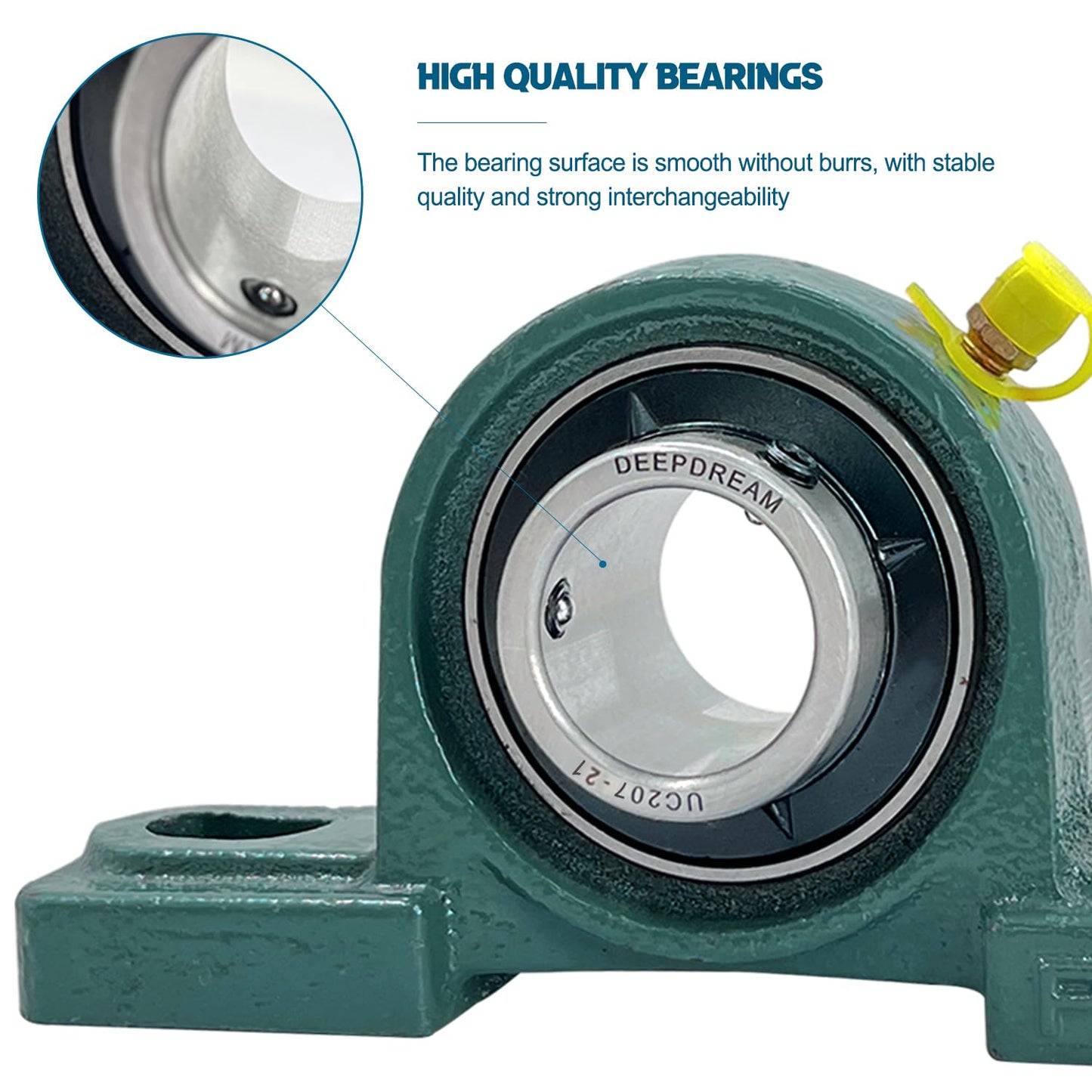 2 Pcs UCP207-21 Pillow Block Mounted Ball Bearing with 1-5/16"(1.3125inch) Self Alignment