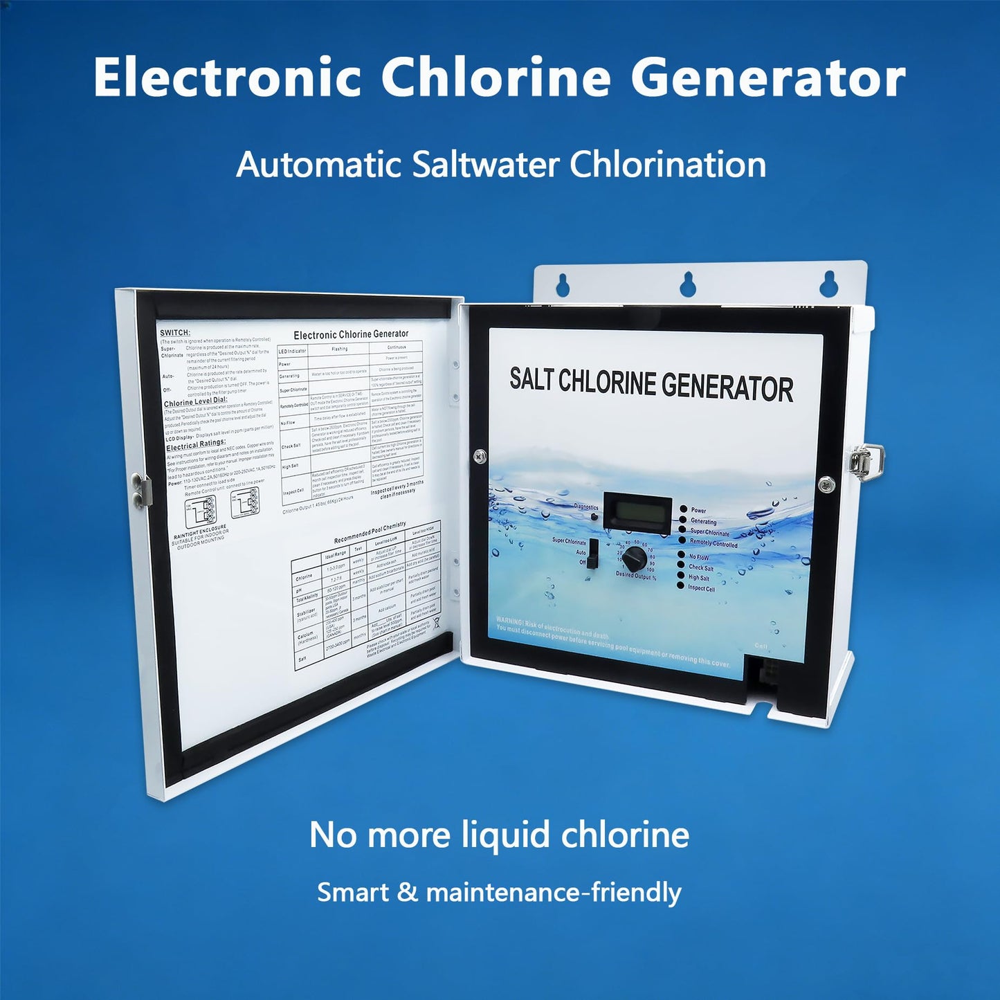 FOWBOA 2026 Enhanced Version GLX-CTL-RITE Control Unit Replacement for Hayward AQR Goldline Aqua Rite Electronic Salt Chlorine Generator, Compatible with T-Cell-3, T-Cell-9 and T-CELL-15 Salt Cell