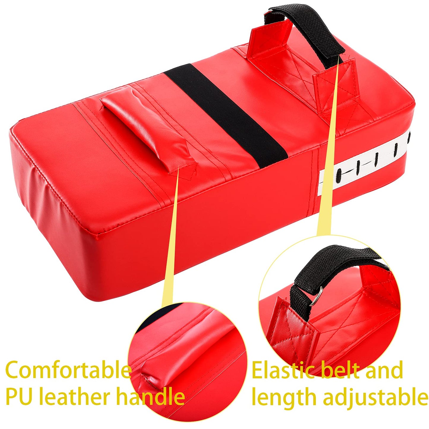 WUWEOT 2-in-1 Punching Mitts Kick Pack Set, Boxing Gloves Taekwondo Kick Pad, Boxing Pads Curved Focus Punching Mitts, Adjustable Soft Shield Durable Training Pads Set