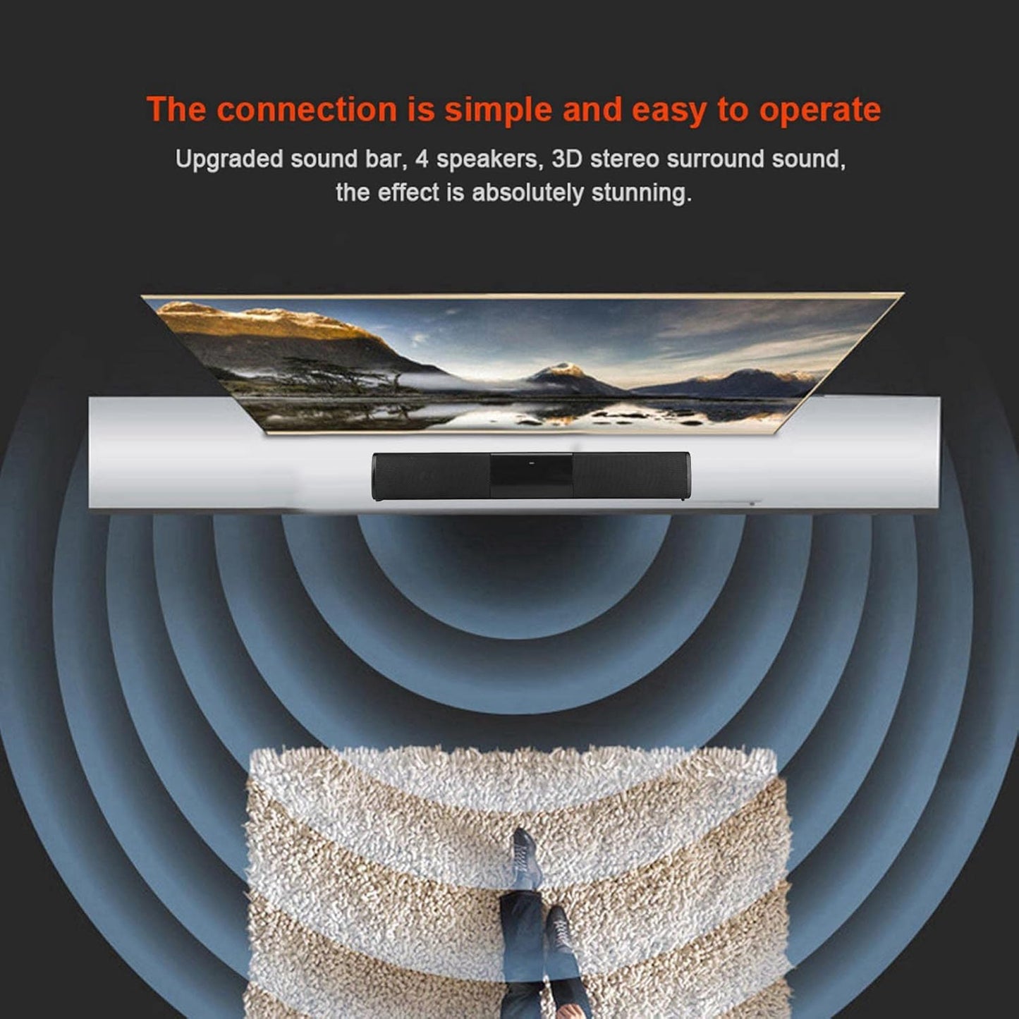 JTLB 3D Home Soundbar - Enhanced Audio with Surround Sound