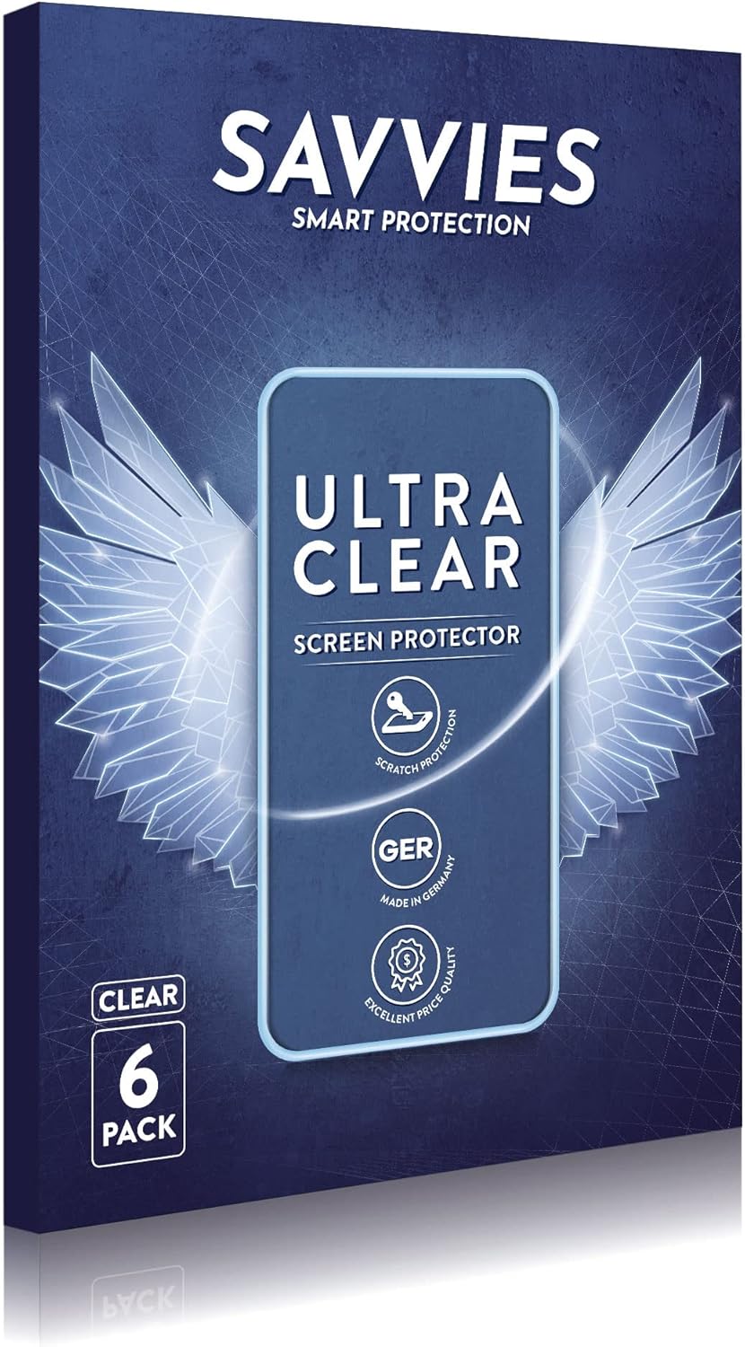savvies 7.2" 6-Pack Screen Protector compatible with Tesla Model Y Infotainment System Protection Film Clear