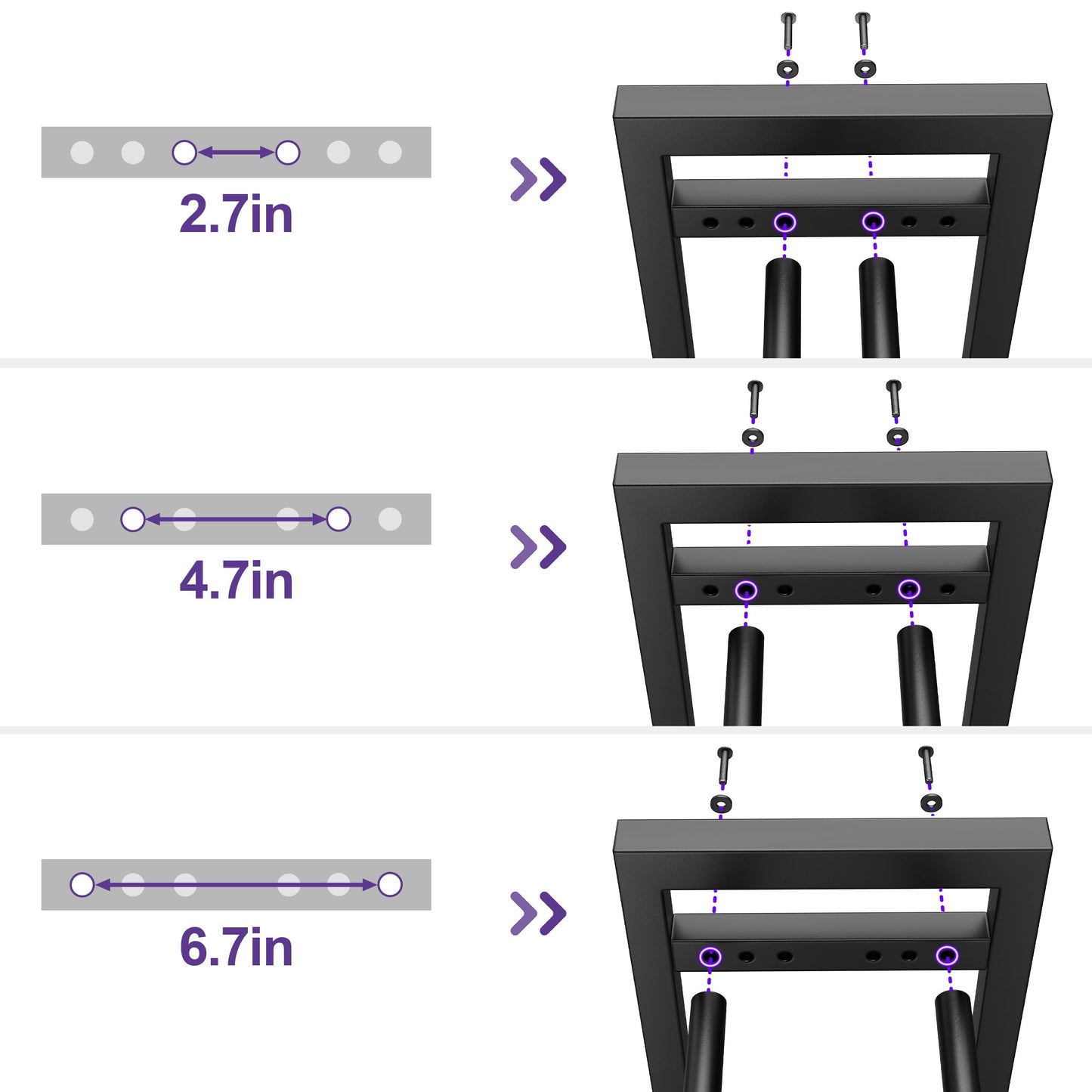 niffgaff 3 Tier Adjustable Dumbbell Rack, Weight Rack for Home Gym, 450 lb Capacity with Extra Storage Hooks