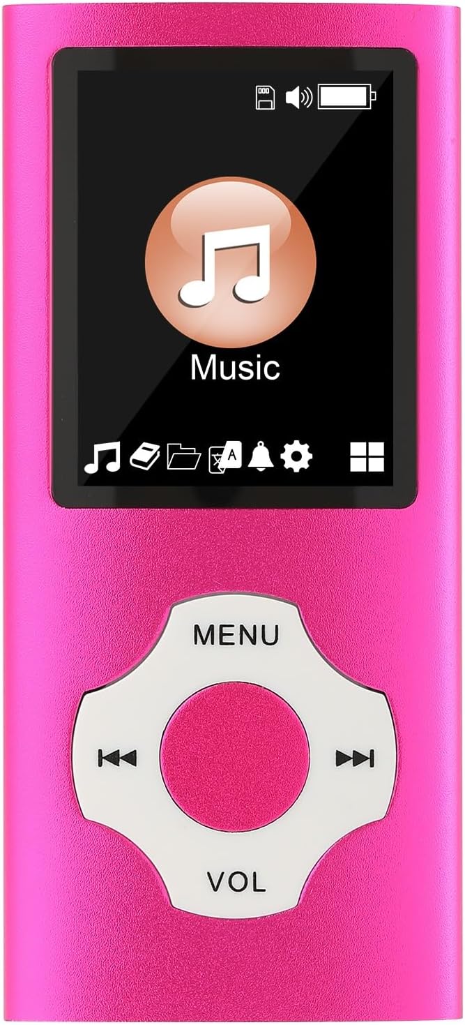 Muhivuts MP3 32GB Card,1.8-inch Player is a Portable Music Player with a Micro sd Screen,with FM