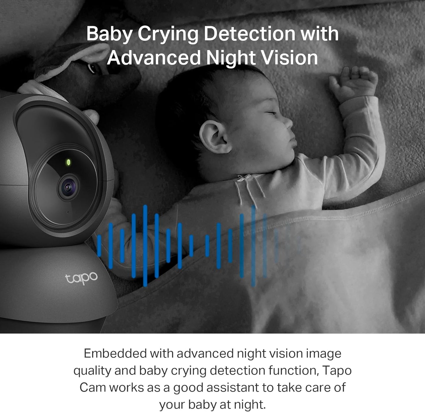 Tapo 2K 2-Way C211 (2-Pack) Indoor Pan/Tilt Wired Security Camera - Works as a Baby Monitor & Pet Camera, Motion