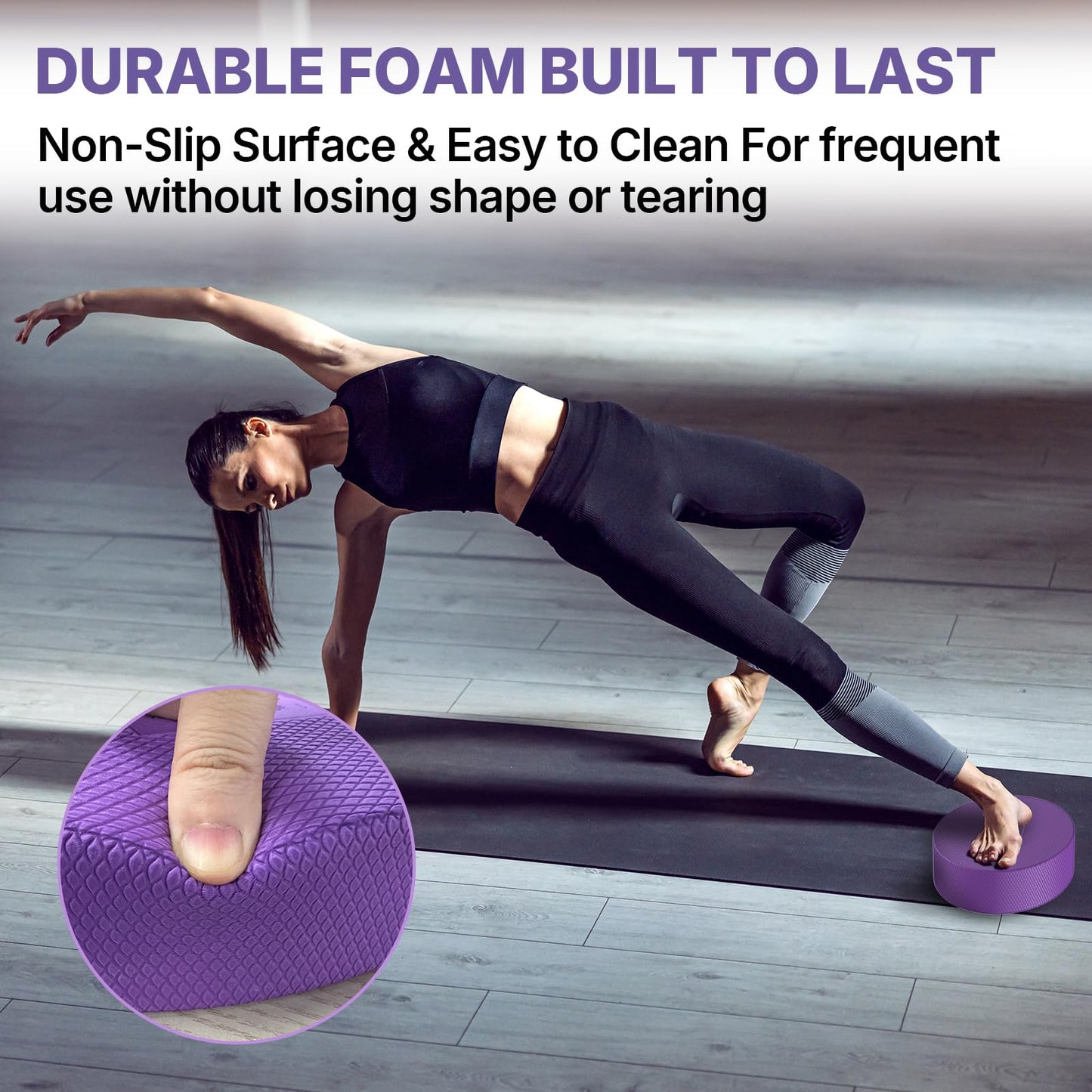 5BILLION Yoga Workout Knee Pad Cushion-Yoga Knee Pad for Pain Free Yoga Pilates Fitness Knee Wrist Elbow Support(Purple)