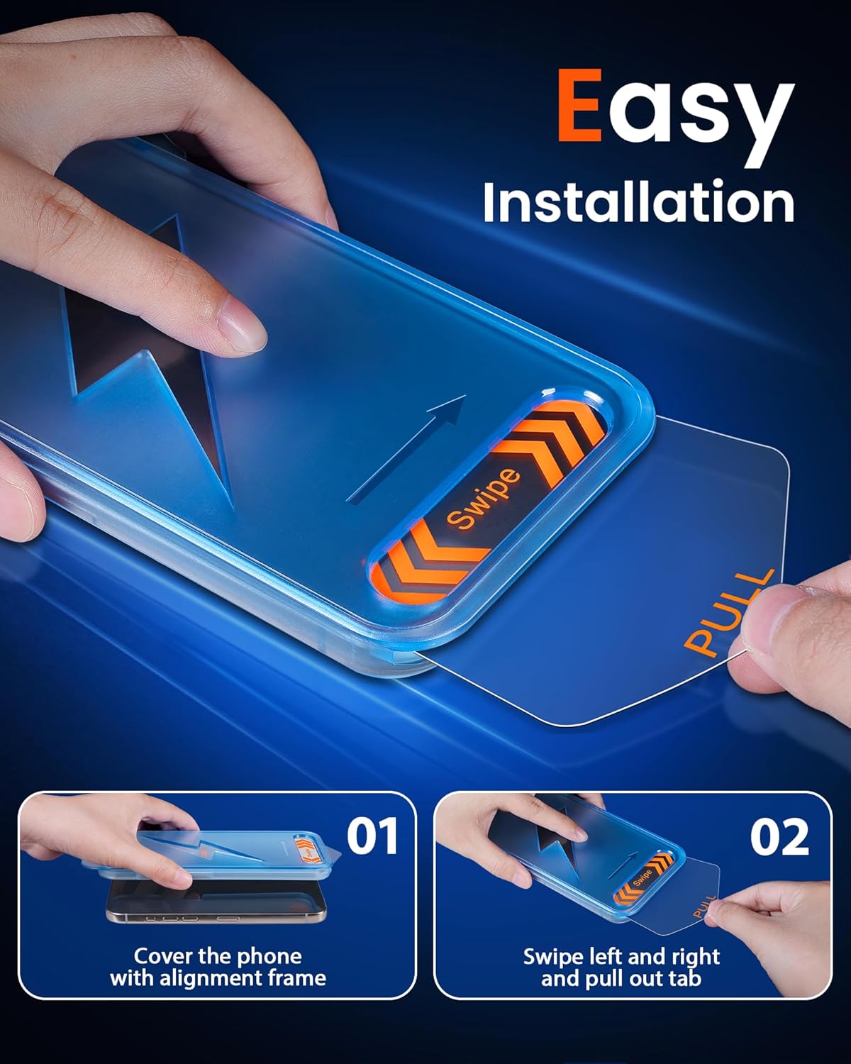 17 3 Pack [9H+ Mkeke for iPhone Pro Max Screen Protector Hardness] [Military-Grade Drop Protection] [Sensitive Touch]