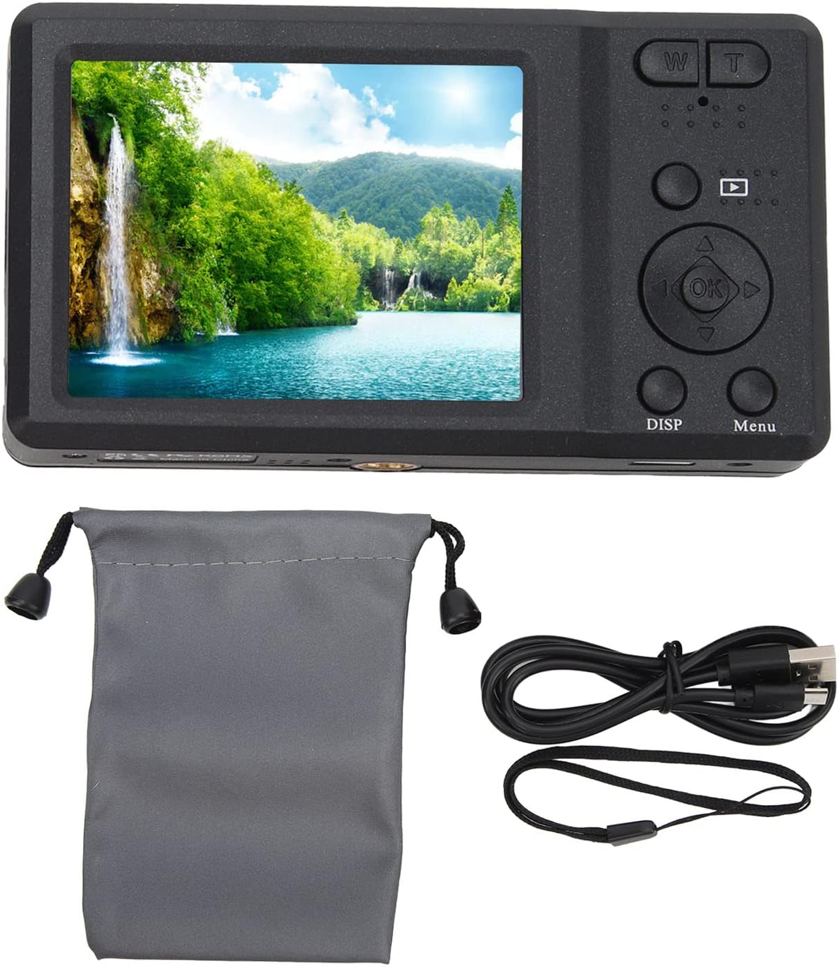 ciciglow 4K 56MP 20x 2.7 128GB Digital Camera, Digital Zoom Camera, in Travel Camera, Built in Flash, Support Up