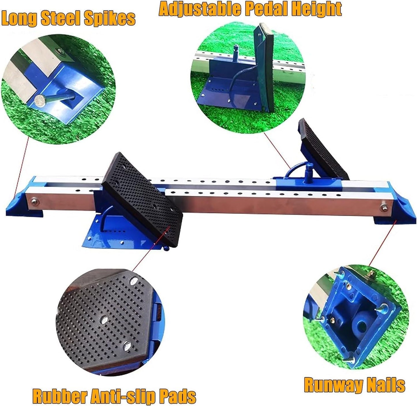 piiyayca Adjustable Starting Block Track and Field - 21 Rear/Front & 6 Pedal Angle Adjustments, Aluminum Alloy Ground-Mount Track Starting Blocks for Sprinters, Runners, Plastic Runway/Cinder Track
