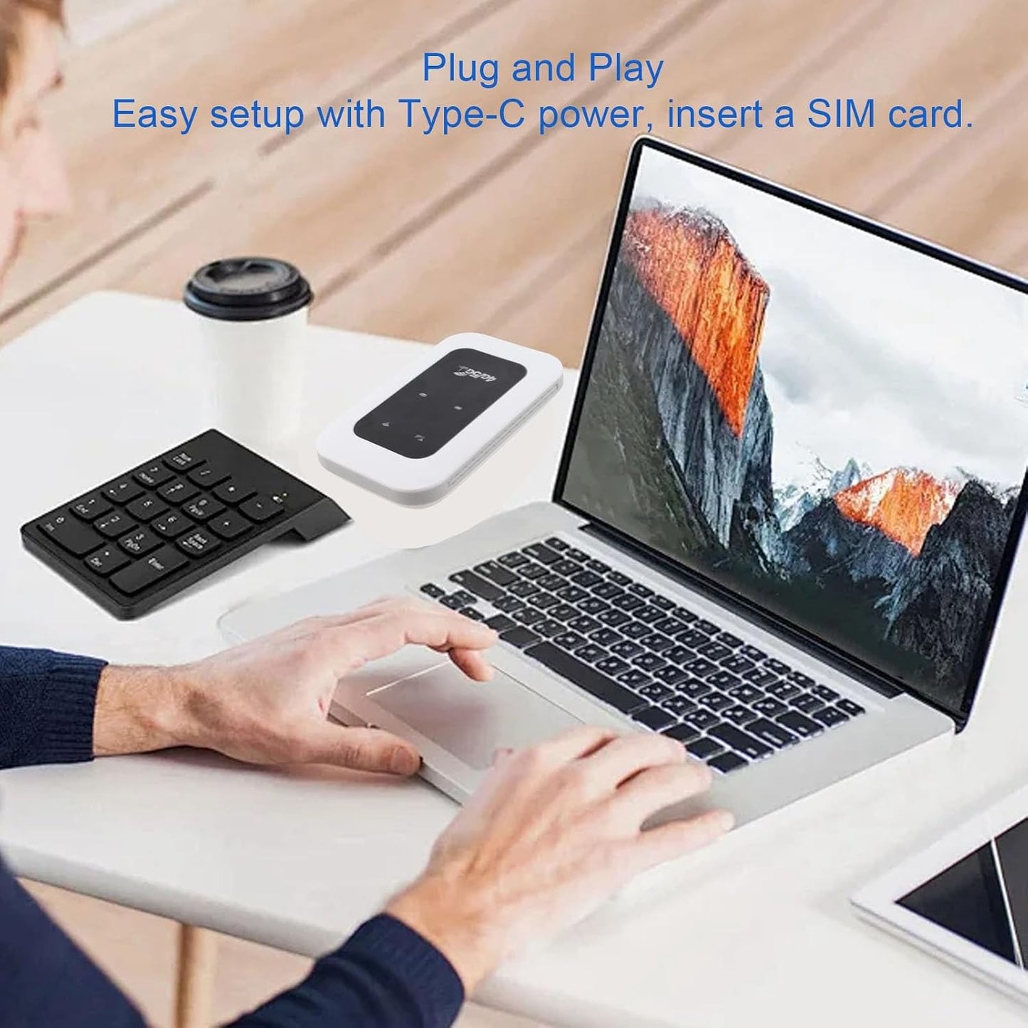 Denash 4G Device,300Mbps 10 Devices,2100mAh LTE Mobile Hotspot Mobile WiFi Hotspot Support Connect Portable WiFi Router